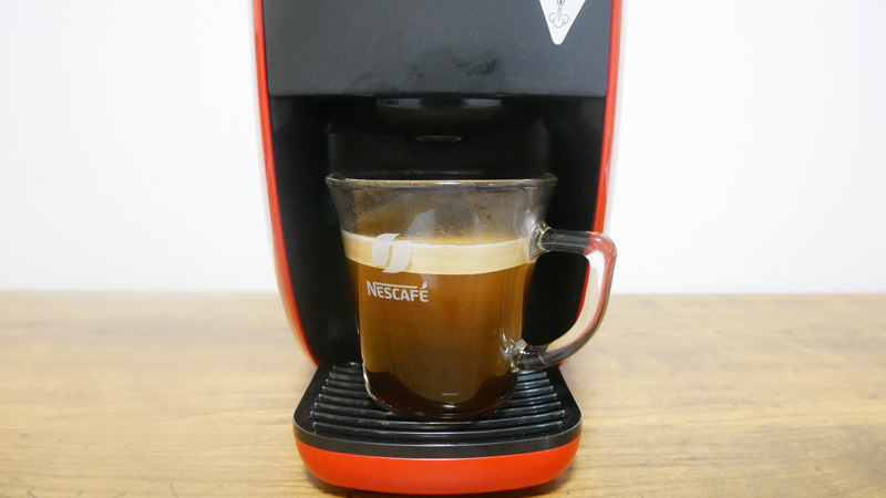 ネスカフェ バリスタ「シンプル」の使い方　コーヒー作り方　完成レビュー写真